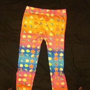 Sealife blue pink and yellow leggings